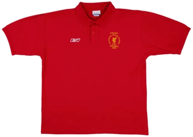 2005-06 Liverpool 'CL Winners' Reebok Polo Shirt - 8/10 - (L)