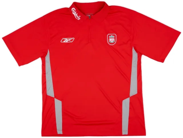 2004-05 Liverpool Reebok 1/4 Zip Training Shirt - 8/10 - (L)