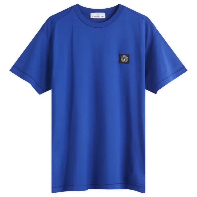 Stone Island Men's Patch Logo T-Shirt Bright Blue