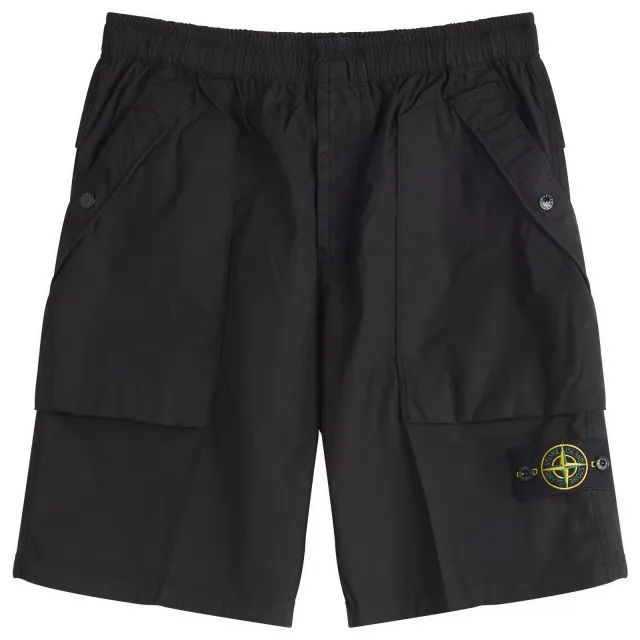Stone Island Men's Tela Paracadute Fatigue Shorts Black