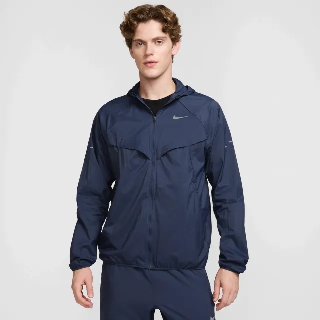 Nike Stride Men's Repel UV Running Jacket - Blue - Recycled Fibres