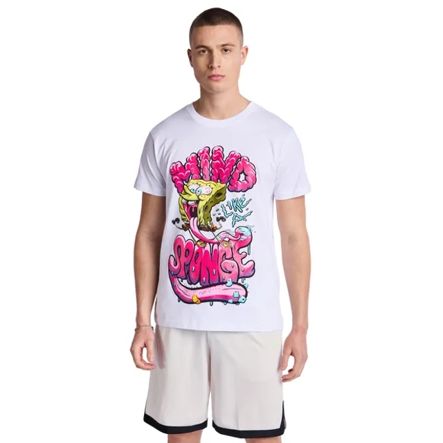 MERCHCODE Sponge Bob Men T-Shirts - White