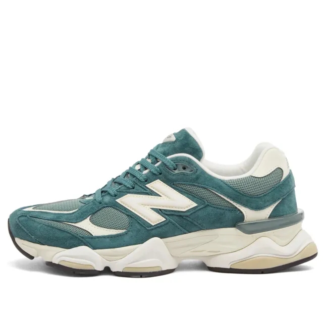 New Balance Unisex 9060 in Green/Beige Suede/Mesh