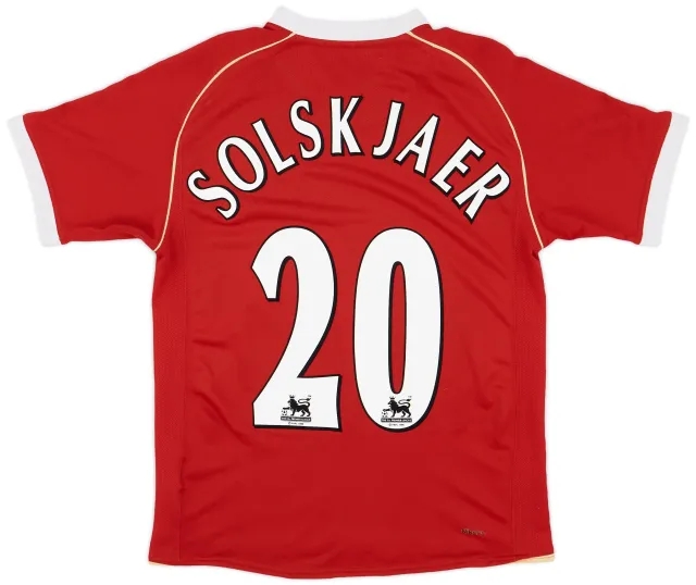 Nike 2006-07 Manchester United Home Shirt Solskjaer #20 - 5/10 - (S)