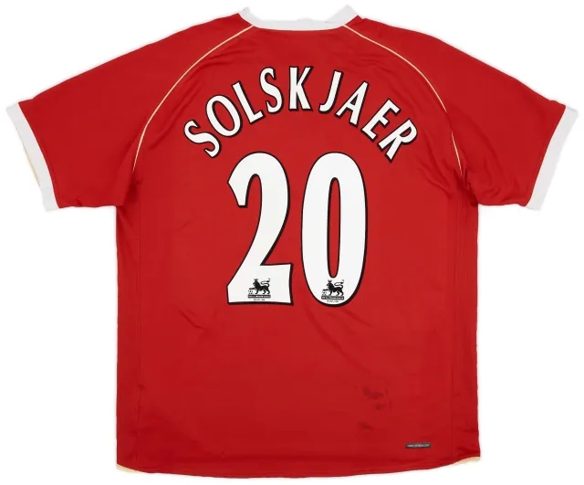 Nike 2006-07 Manchester United Home Shirt Solskjaer #20 - 6/10 - (XL)