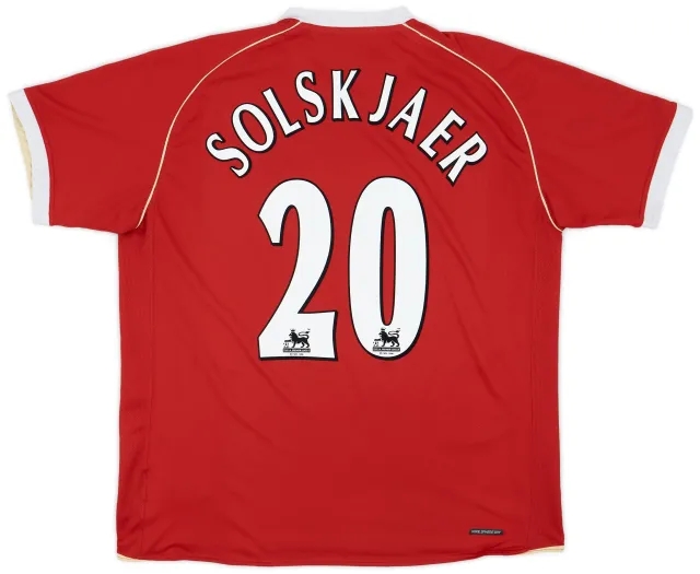 Nike 2006-07 Manchester United Home Shirt Solskjaer #20 - 6/10 - (XL)