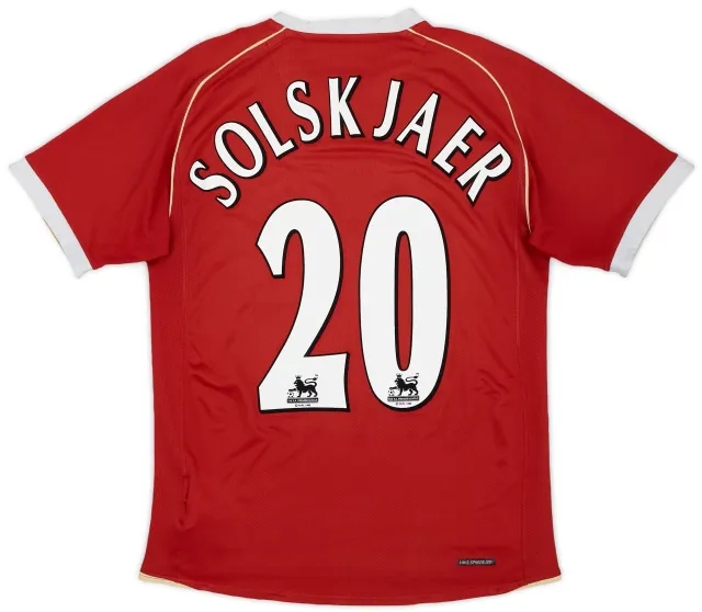 Nike 2006-07 Manchester United Home Shirt Solskjaer #20 - 5/10 - (S)
