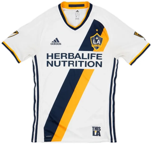 adidas 2016-17 LA Galaxy Authentic Home Shirt - 7/10 - (S)