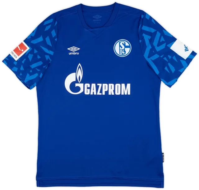 adidas 2019-20 Schalke Home Shirt - 8/10 - (L)