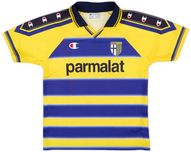 Champion 1999-00 Parma Home Shirt - 7/10 - (7-8 Years)