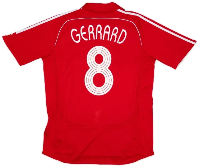 adidas 2006-08 Liverpool Home Shirt Gerrard #8 - 4/10 - (L)