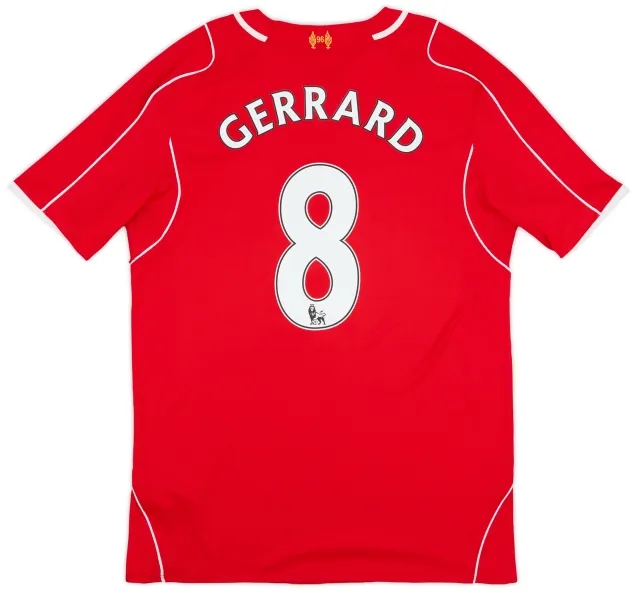 2014-15 Liverpool Home Shirt Gerrard #8 - 5/10 - (L)