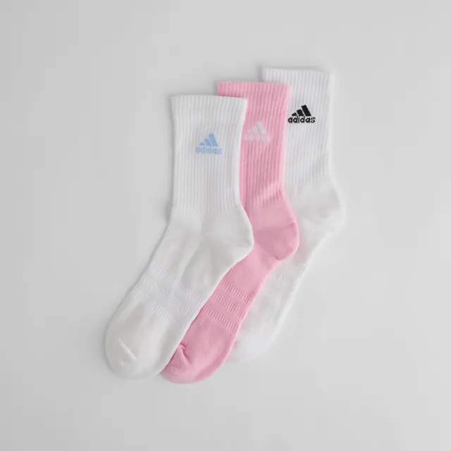 Manchester United x adidas Essentials Cushioned Crew Socks 3 Pack White/White/Pink