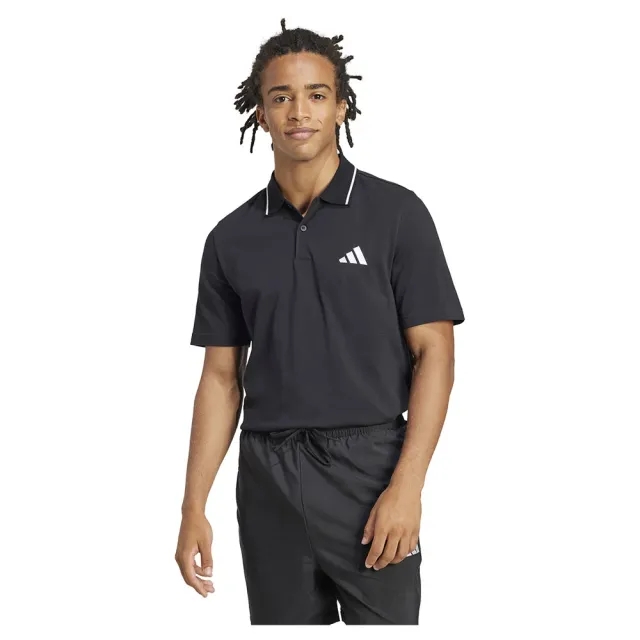 Manchester United x adidas Essentials Pique Polo Shirt Black