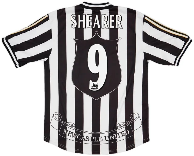 adidas 1997-99 Newcastle Home Shirt Shearer #9 - 8/10 - (L)