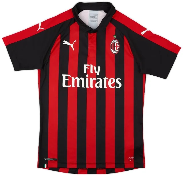 Puma 2018-19 AC Milan Home Shirt - 8/10 - (M)