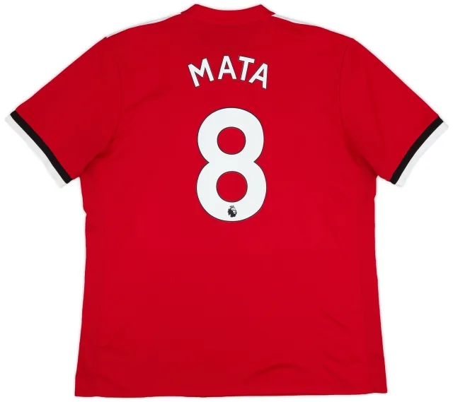adidas 2017-18 Manchester United Home Shirt Mata #8 - 7/10 - (XL)