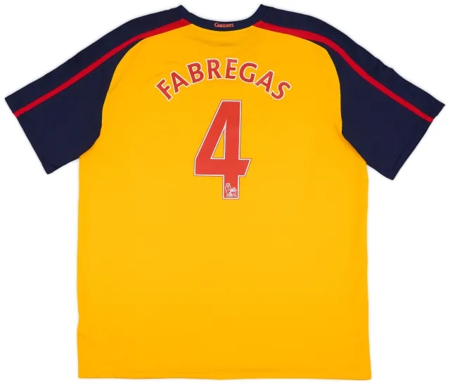 Nike 2008-09 Arsenal Away Shirt Fabregas #4 - 9/10 - (XXL)