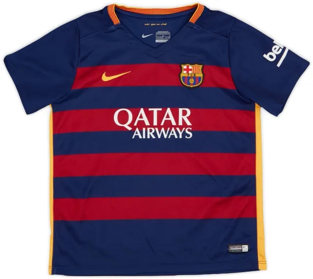 Nike 2015-16 Barcelona Home Shirt - 8/10 - (6-7 Years)