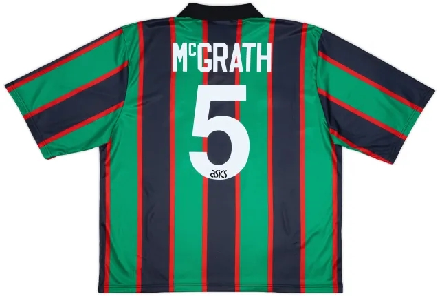 Asics 1993-95 Aston Villa Away Shirt McGrath #5 - 9/10 - (XXL)