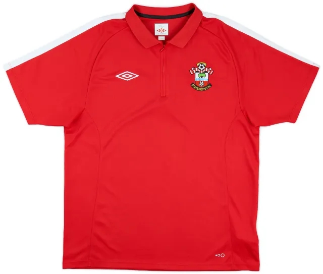 2010-11 Southampton Umbro 1/4 Zip Polo Shirt - 8/10 - (L)