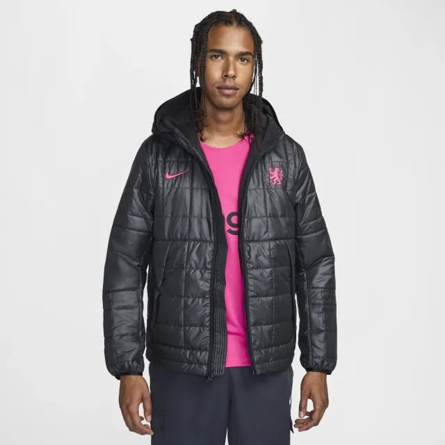Chelsea F.C. Third Men's Nike Synthetic-Fill Jacket - Black - Polyester