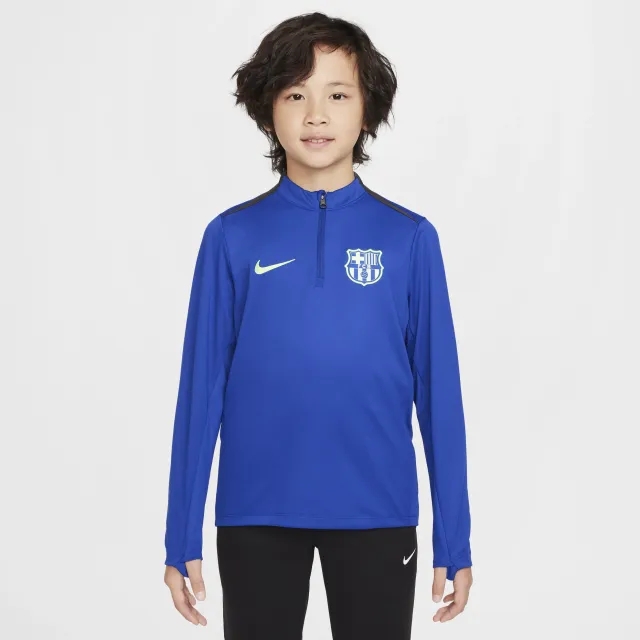 F.C. Barcelona Academy Pro Older Kids' Nike Dri-FIT Football Drill Top - Blue - Polyester