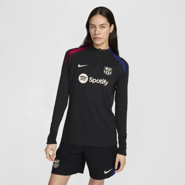 F.C. Barcelona Strike Elite Women's Nike Dri-FIT ADV Football Knit Drill Top - Black - Polyester/Elastane