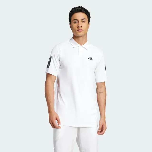 Adidas Club 3 Stripes Short Sleeve Polo