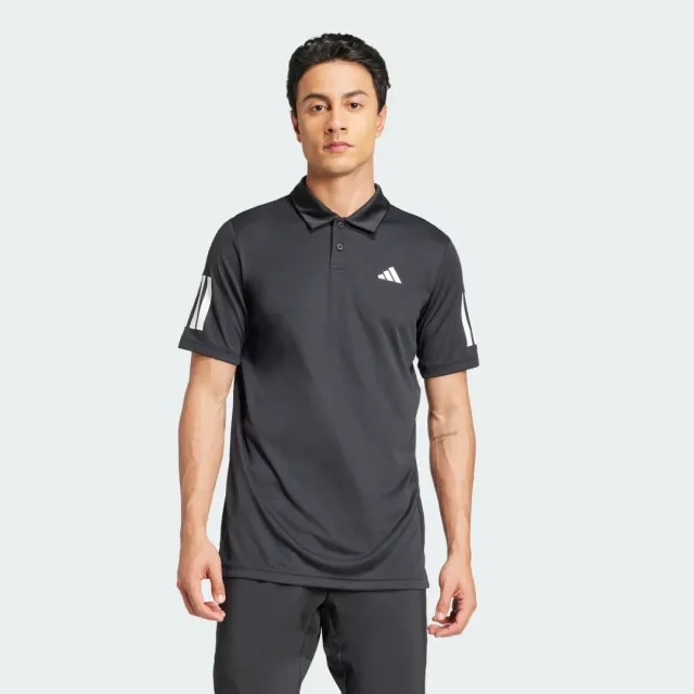Adidas Club 3 Stripes Short Sleeve Polo