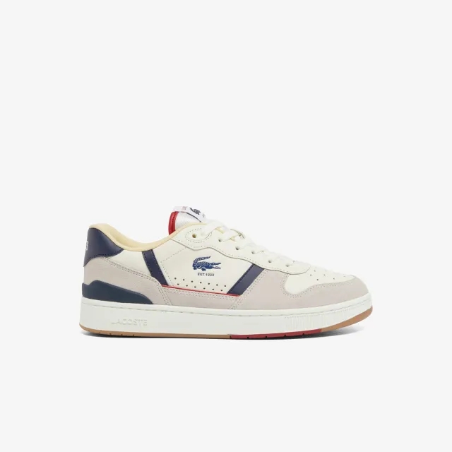 Lacoste Men's T-Clip Set Leather Sneakers - Beige/Gum