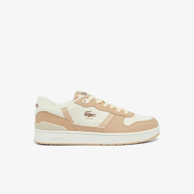 Lacoste Men's T-Clip Set Sneakers - Light Brown / White