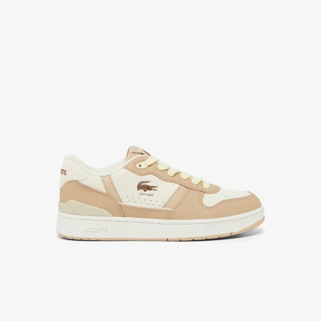 Lacoste Women's T-Clip Set Sneakers - Light Brown / White