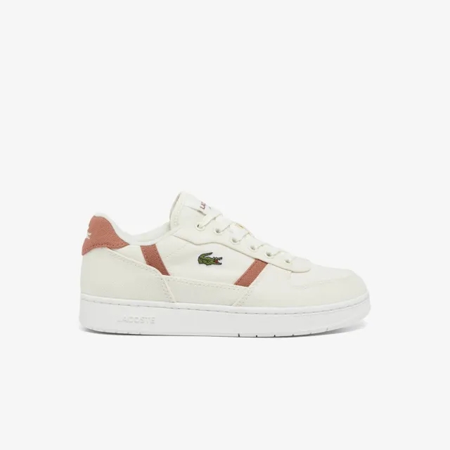 Lacoste Junior's T-Clip Set Sneakers - Off White & Brown