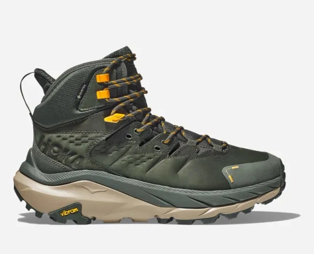 Hoka One One HOKA Men's Kaha 2 GORE-TEX Hiking Shoes in Duffel Bag/Radiant Yellow