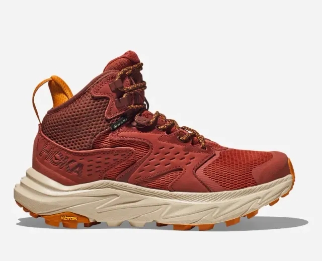 Hoka One One HOKA Women's Anacapa 2 Mid GORE-TEX Hiking Shoes in Hot Sauce/Shifting Sand