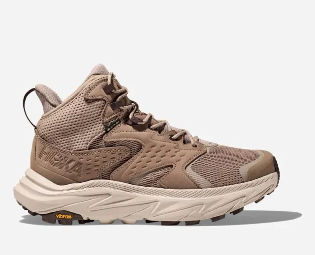 Hoka One One HOKA Men's Anacapa 2 Mid GORE-TEX Hiking Shoes in Dune/Oxford Tan
