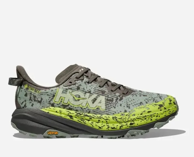 Hoka One One HOKA Men's Speedgoat 6 GORE-TEX Trail Shoes in Slate/Aloe Vera