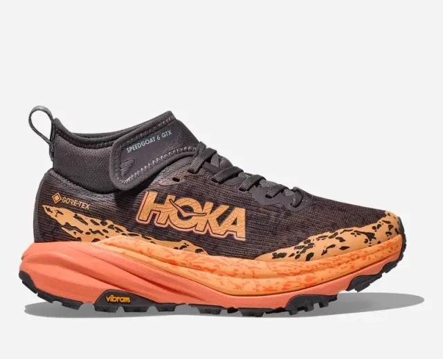 Hoka One One HOKA Women's Speedgoat 6 Mid GORE-TEX Trail Shoes in Galaxy/Guava