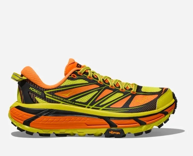 Hoka Mafate Speed 2 Lifestyle Shoes In Electric Tangerine/Hoka Citrus
