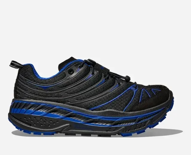 Hoka One One HOKA Stinson Evo OG Lifestyle Shoes in Black/Ultramarine