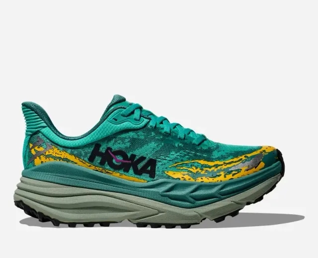 Hoka One One HOKA Women's Stinson 7 Trail Shoes in Electric Aqua/Oceanic