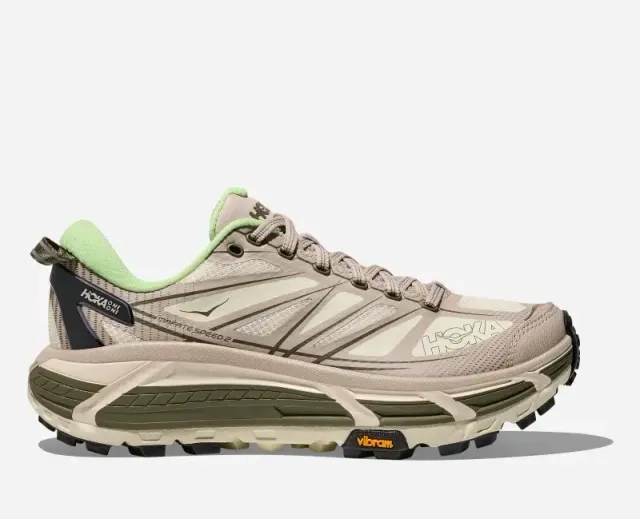 HOKA ONE ONE U Mafate Speed 2 Sneaker Putty/Eucalyptus