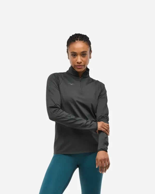 Hoka One One HOKA Women's GlideTech Quarter Zip Jacket in Black