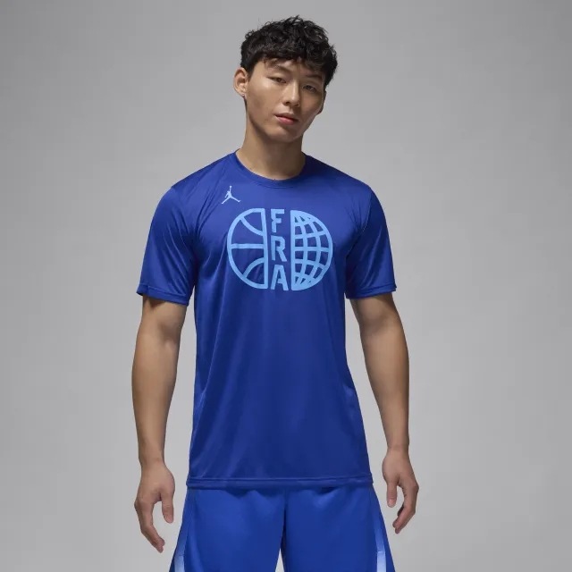 Nike Jordan Nike Team France Olympic Basketball Men T-Shirts - Blue