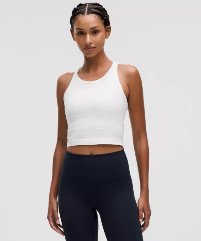 lululemon IE lululemon – Women's Swiftly Tech Cropped Racerback Tank Top 2.0 – Color White – Size 8