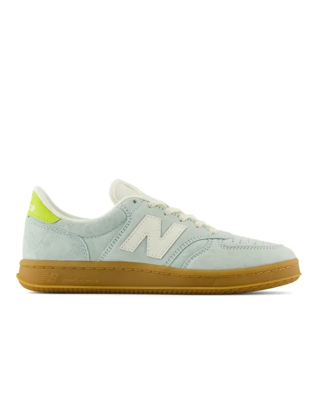 New Balance Unisex T500 in Green/Beige Leather