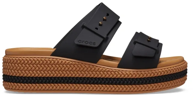 Crocs | Women | Brooklyn Woven Buckle | Sandals | Black | 9