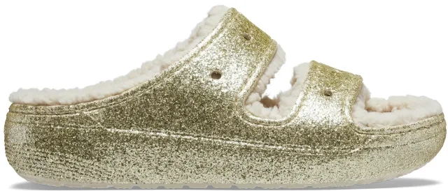 Crocs | Unisex | Classic Cozzzy Glitter II | Sandals | Stucco | M11