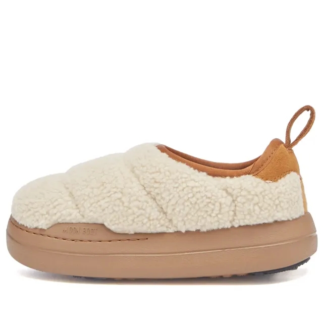 Moon Boot Women's Park Puffer Clog Fleece Ecru